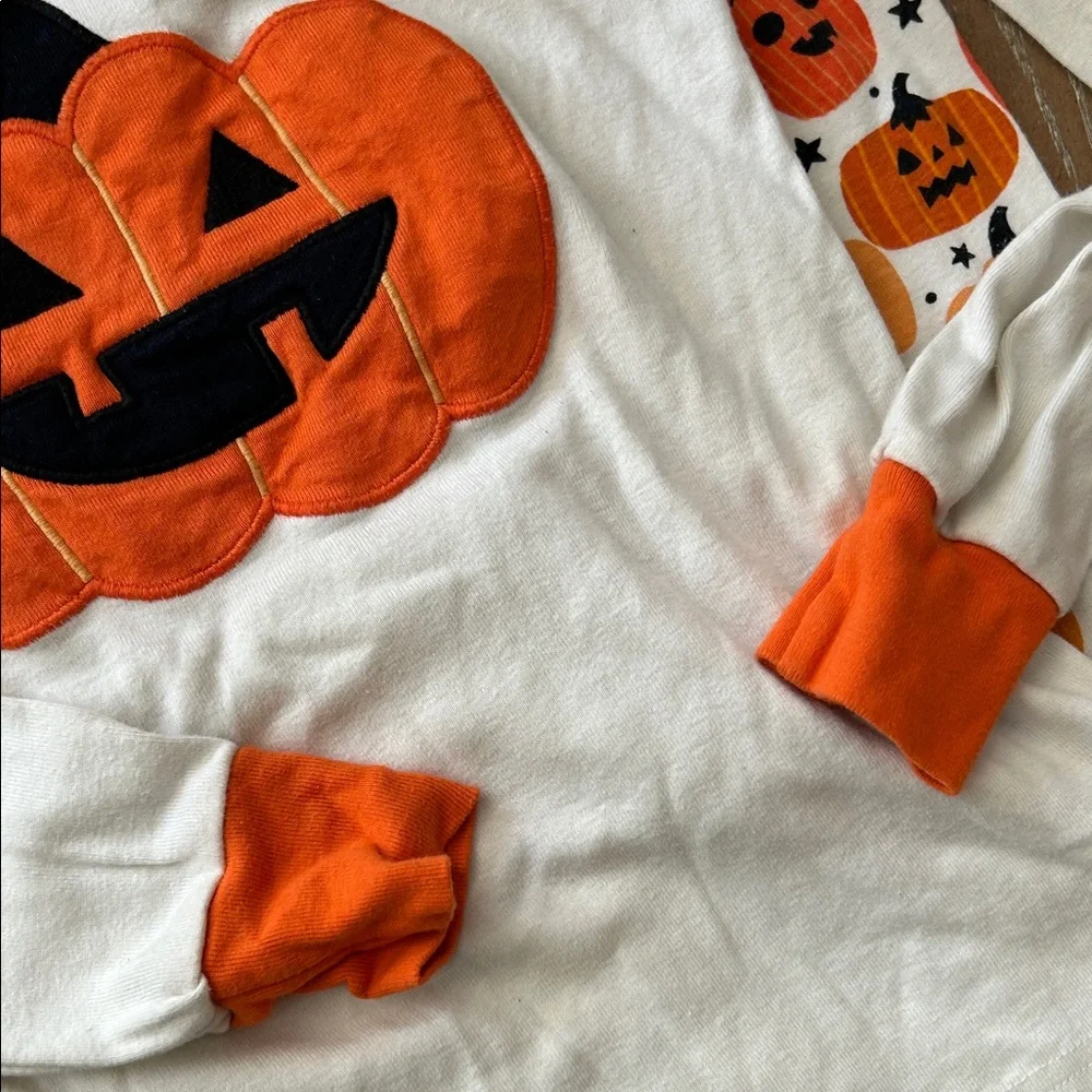 Gymboree Kids Pumpkin Jack-o’-lantern Halloween Pajama Set